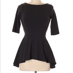Susana Monaco 3/4 Sleeve Peplum Top